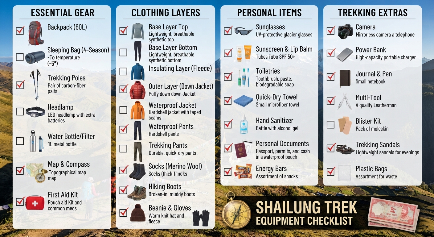 Trekking Equipment Checklist