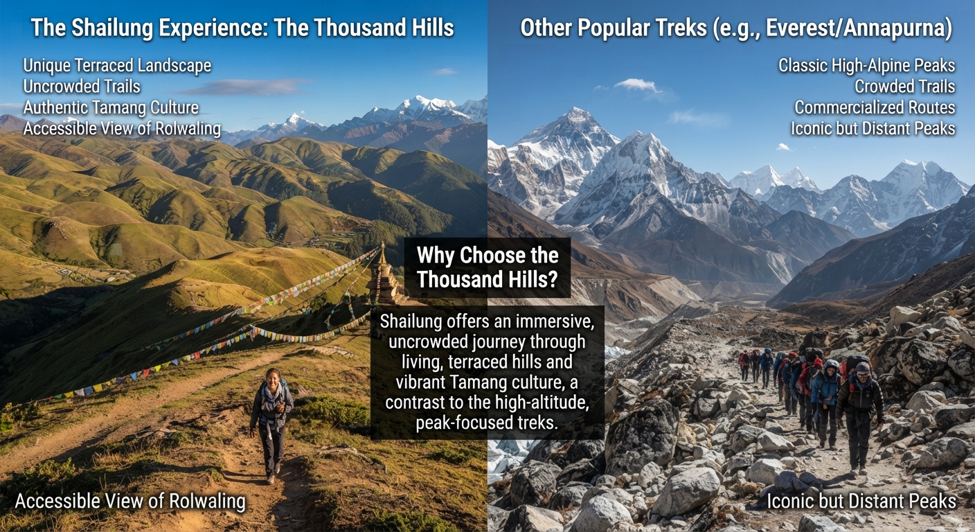 Shailung vs Other Nepal Treks: Why Choose the Thousand Hills?